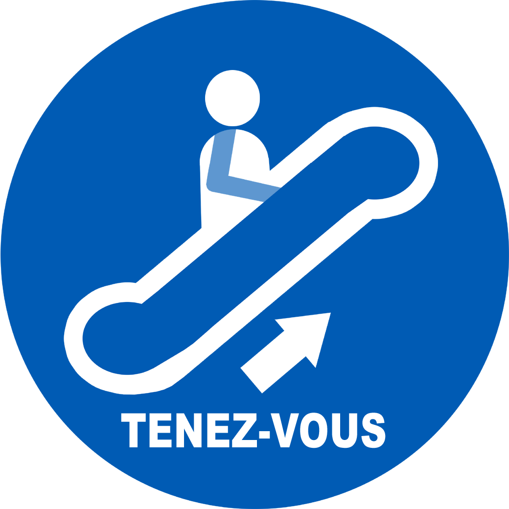 Escalateur montée tenez-vous - 20cm - Sticker/autocollant