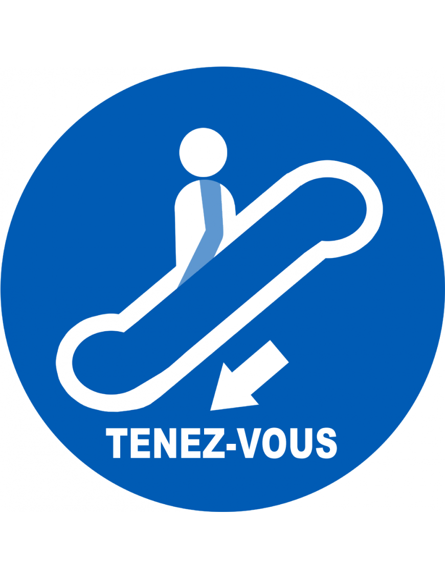 Escalateur descente tenez-vous - 20cm - Sticker/autocollant