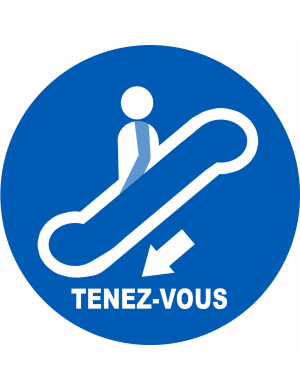 Escalateur descente tenez-vous - 10cm - Sticker/autocollant