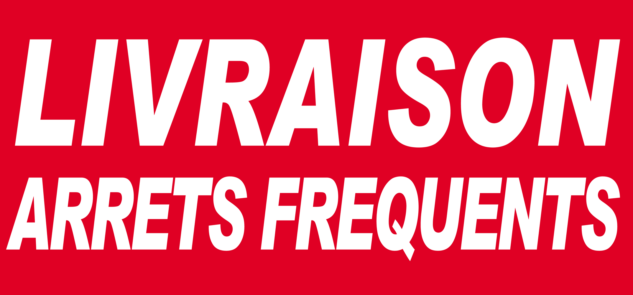 Livraison Arrêts Fréquents rouge - 30x14 cm - Sticker/autocollant