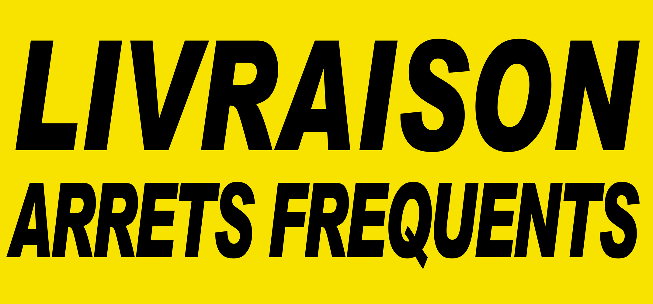 livraison arrêts fréquents jaune - 30x14 cm - Sticker/autocollant