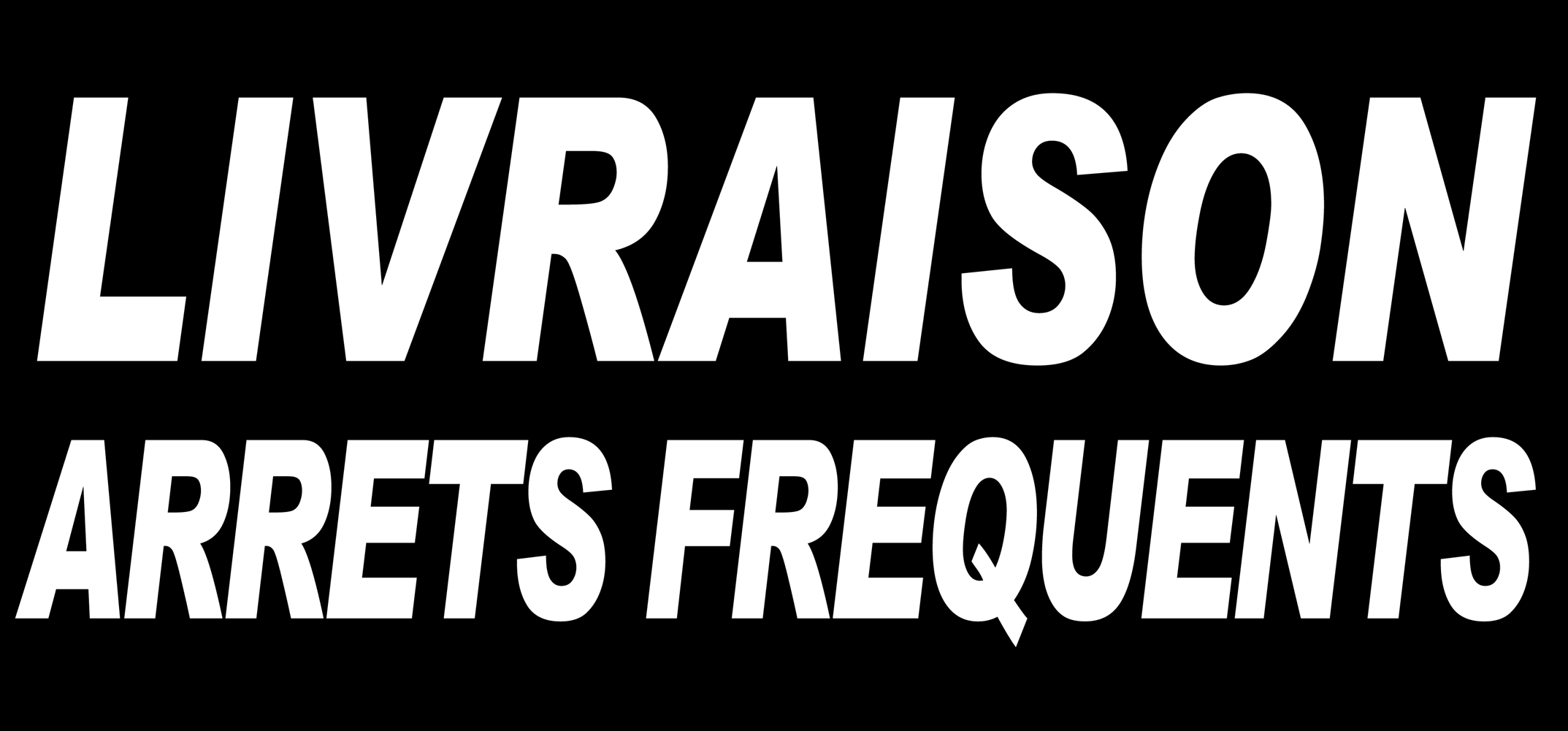 Livraison arrêts fréquents noir - 30x14 cm - Sticker/autocollant