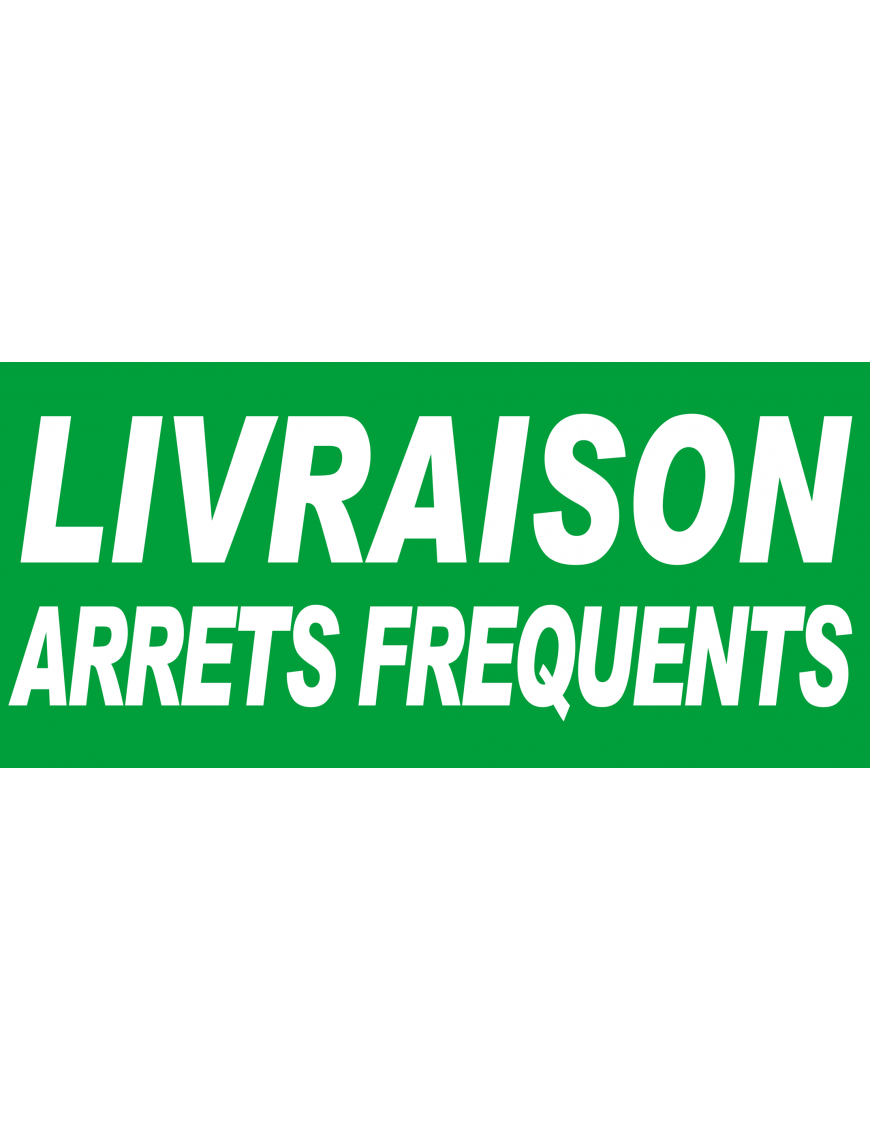 livraison arrêts fréquents vert - 30x14 cm - Sticker/autocollant