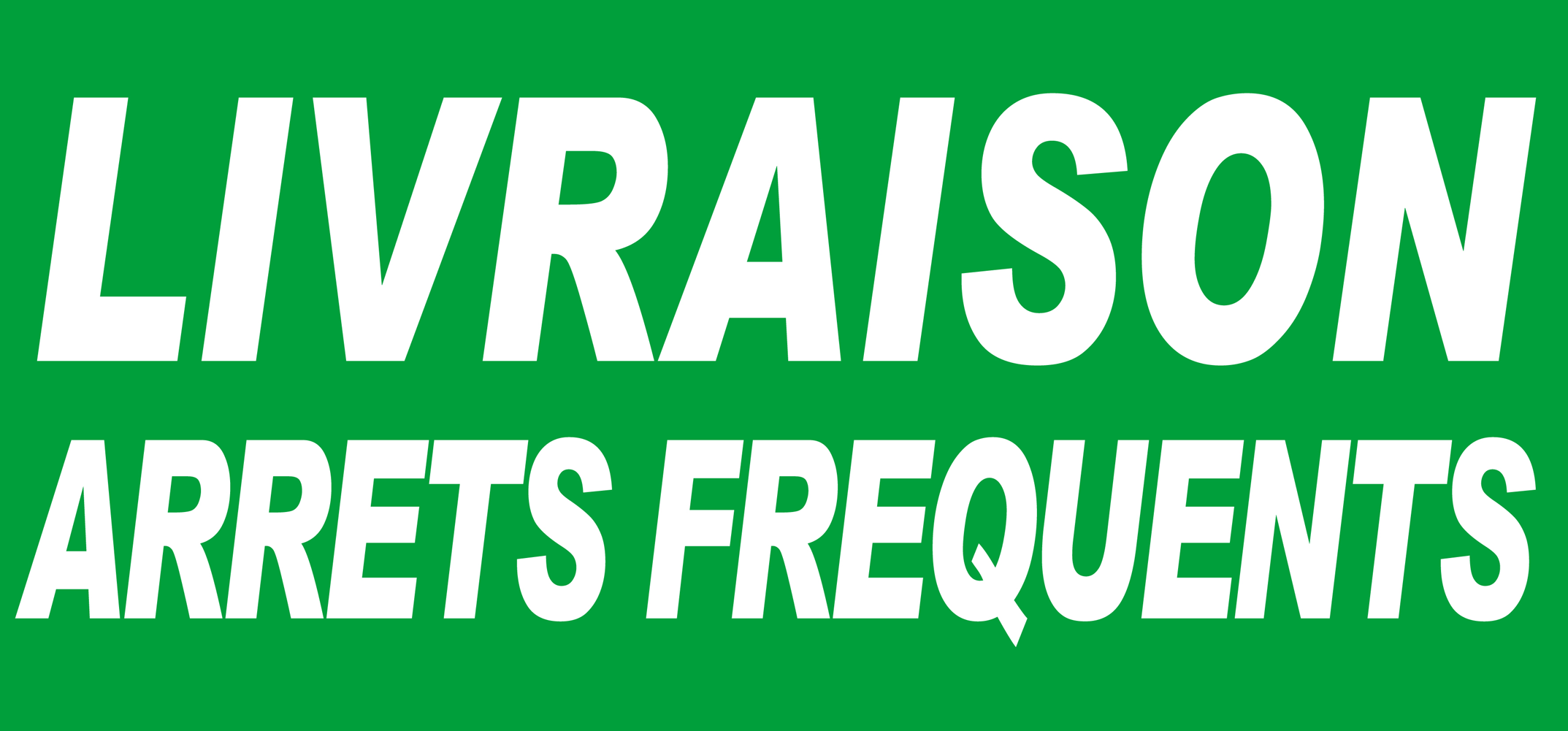 livraison arrêts fréquents vert - 30x14 cm - Sticker/autocollant