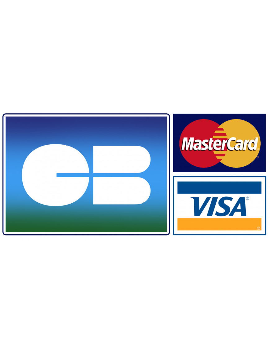 Paiement CB MASTERCARD/VISA - 30x15cm - Sticker/autocollant