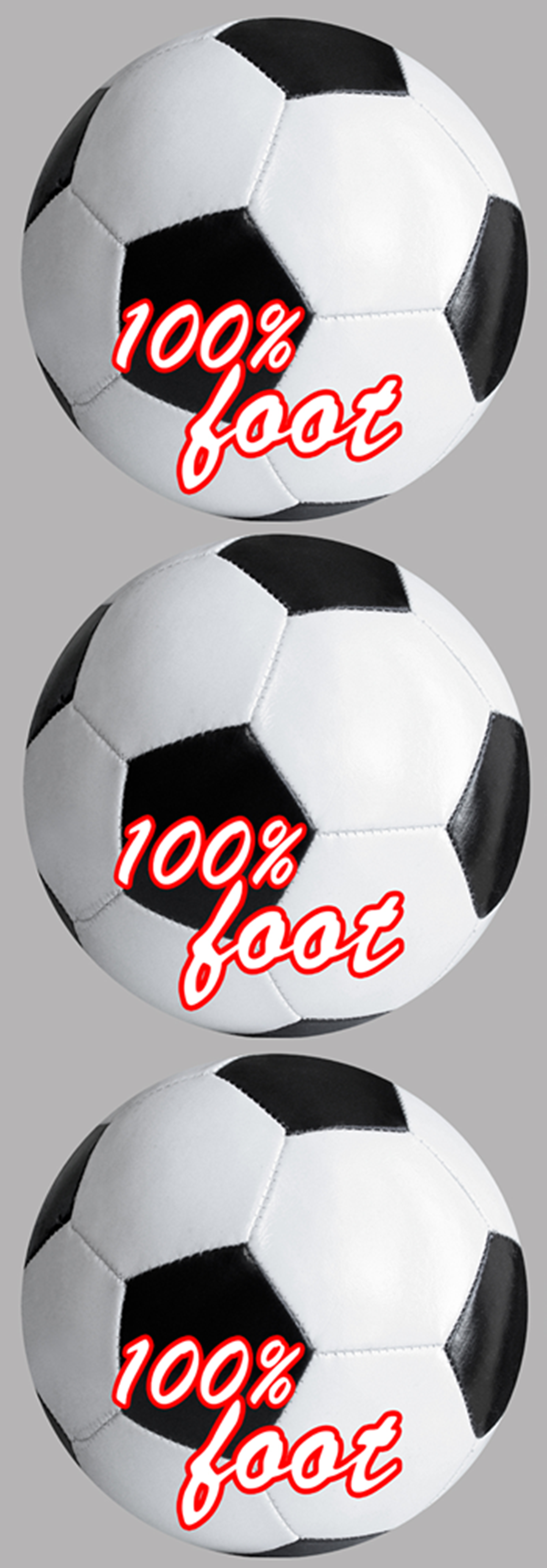 Football (3 fois 9cm) - Sticker/autocollant