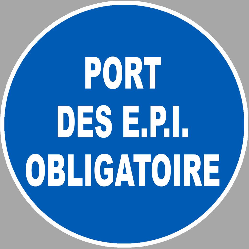 Port des EPI obligatoire - 20x20cm - Sticker/autocollant