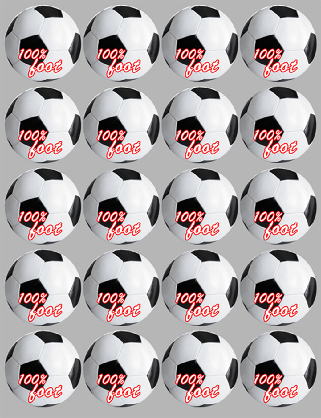 Football (20 fois 5cm) - Sticker/autocollant