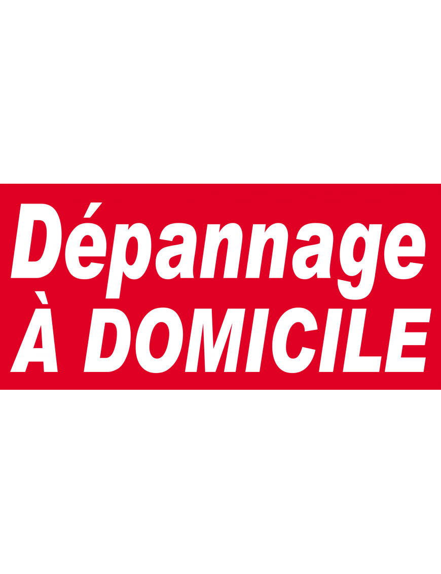 Dépannage à domicile - 30x14 cm - Sticker/autocollant