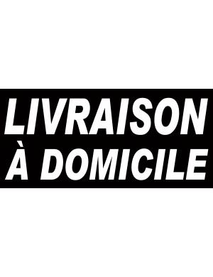 Livraison à domicile noir - 30x14 cm - Sticker/autocollant