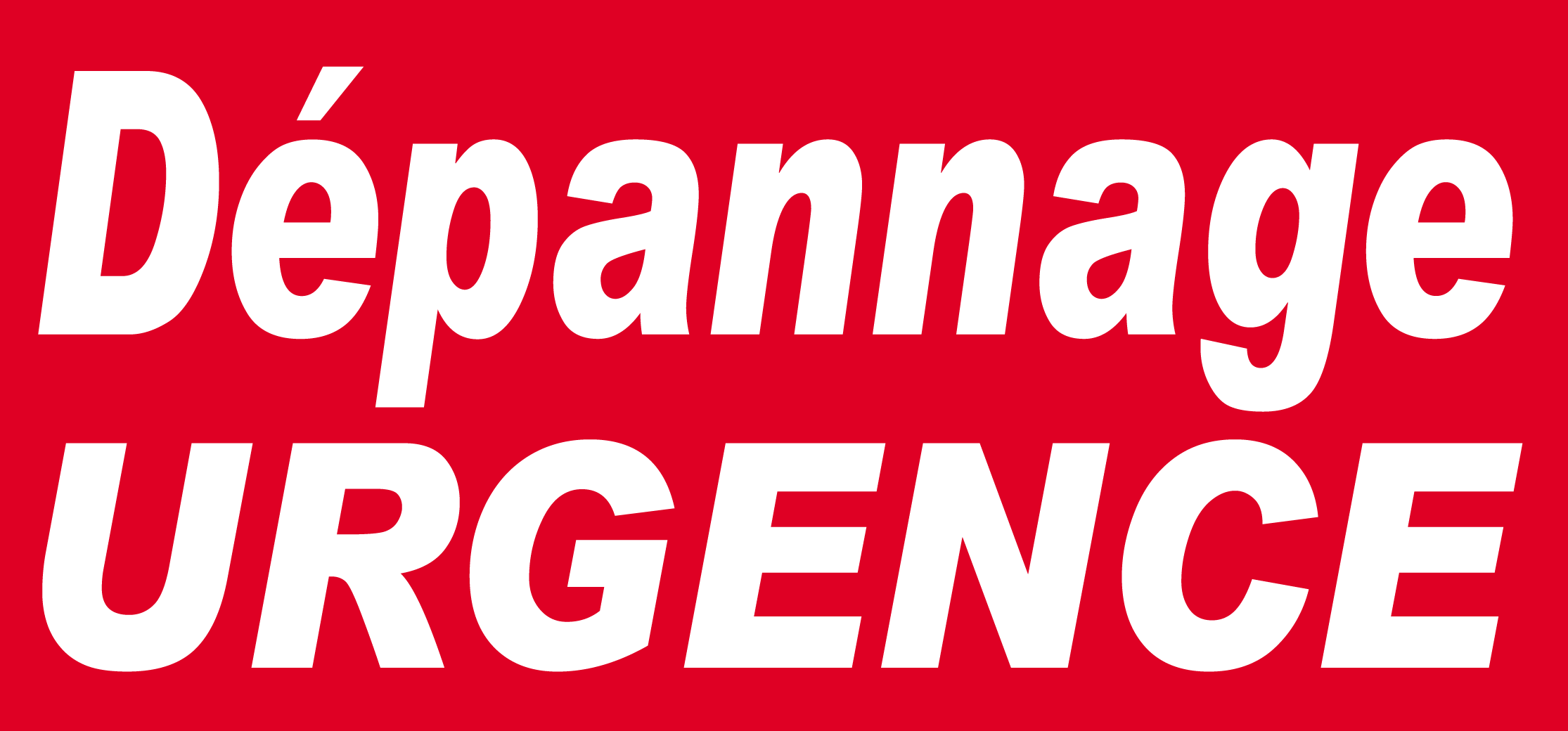 Dépannage urgence - 30x14 cm - Sticker/autocollant