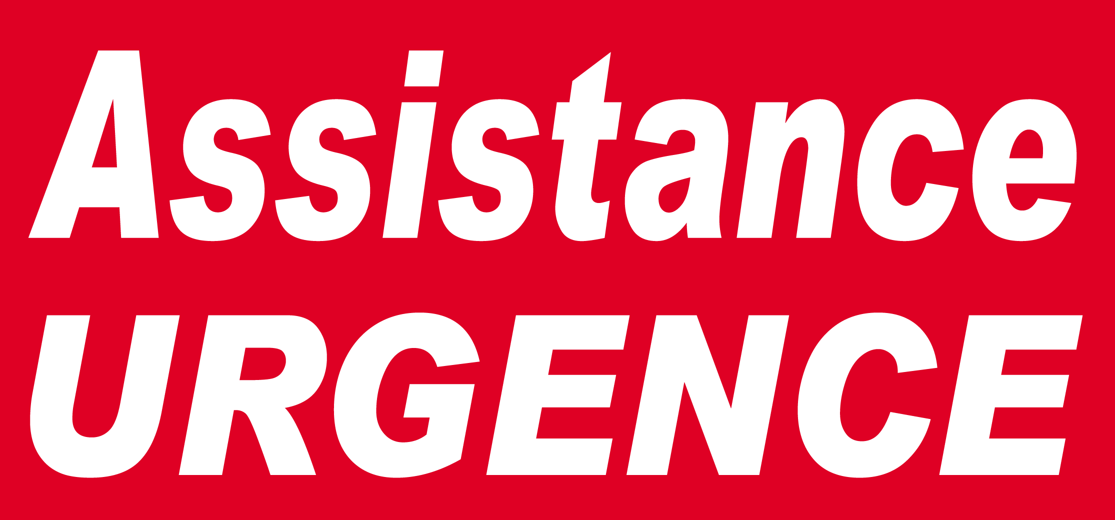 Assistance urgence - 30x14 cm - Sticker/autocollant