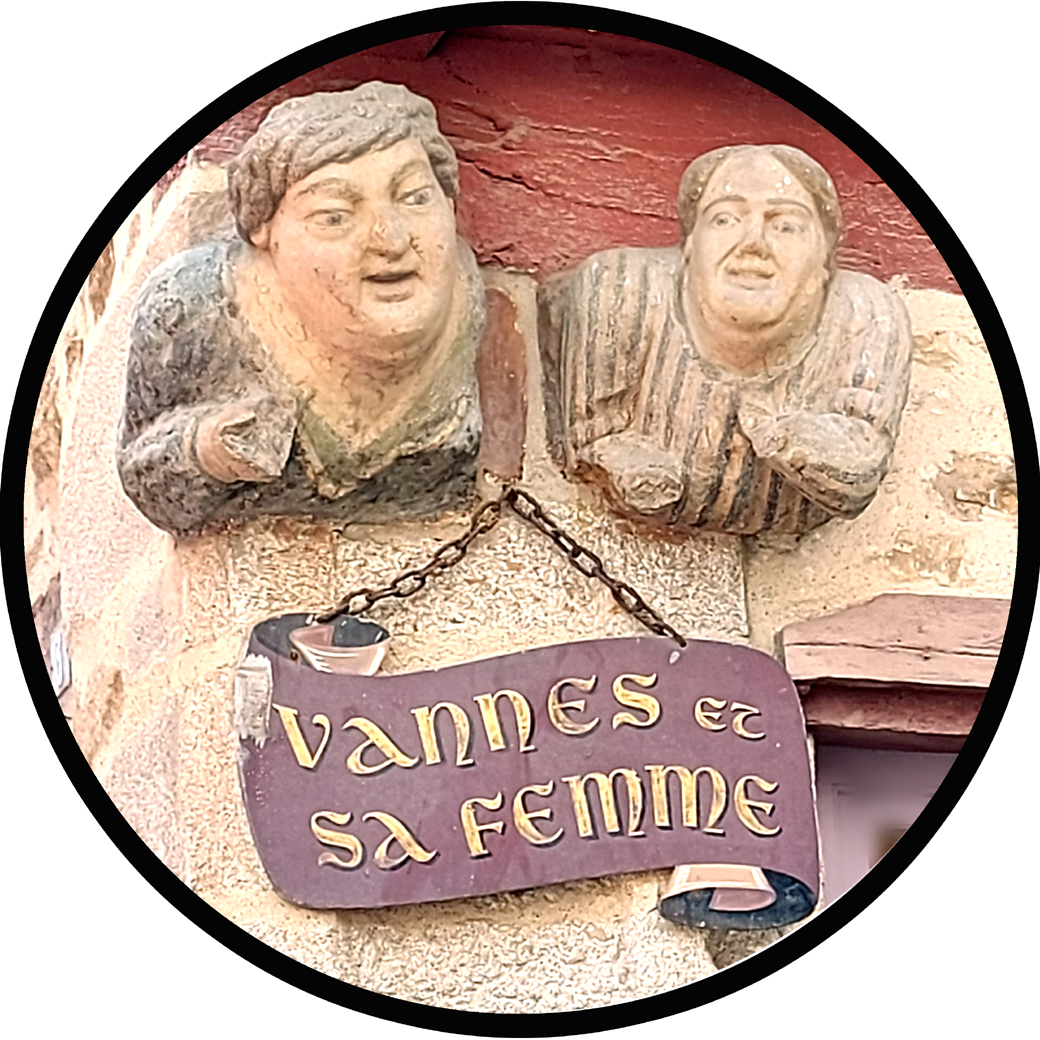 Vannes et sa femme - 20x20cm - Sticker/autocollant