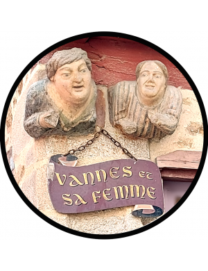 Vannes et sa femme - 15x15cm - Sticker/autocollant