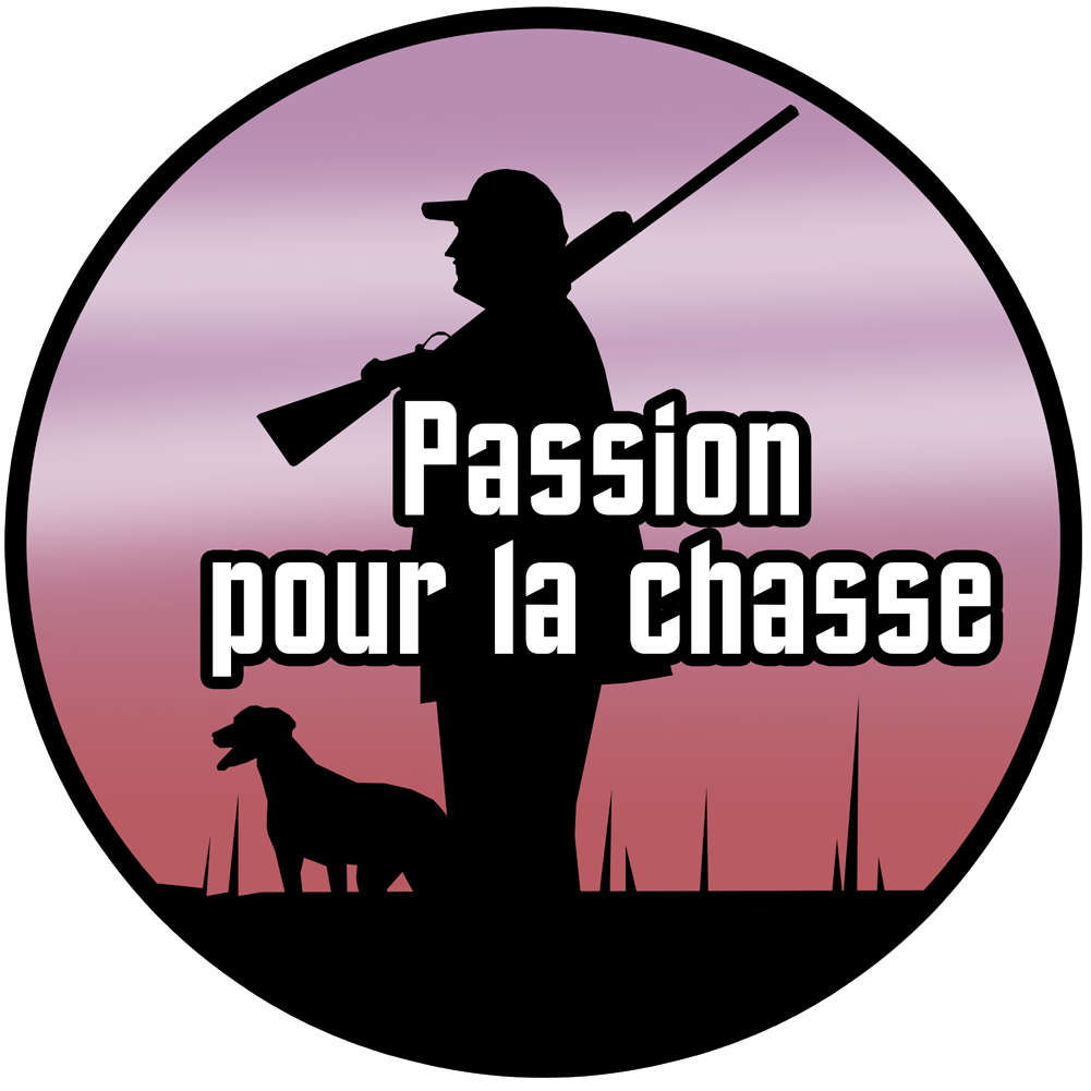 Passion de la chasse nature - 20cm - Sticker/autocollant