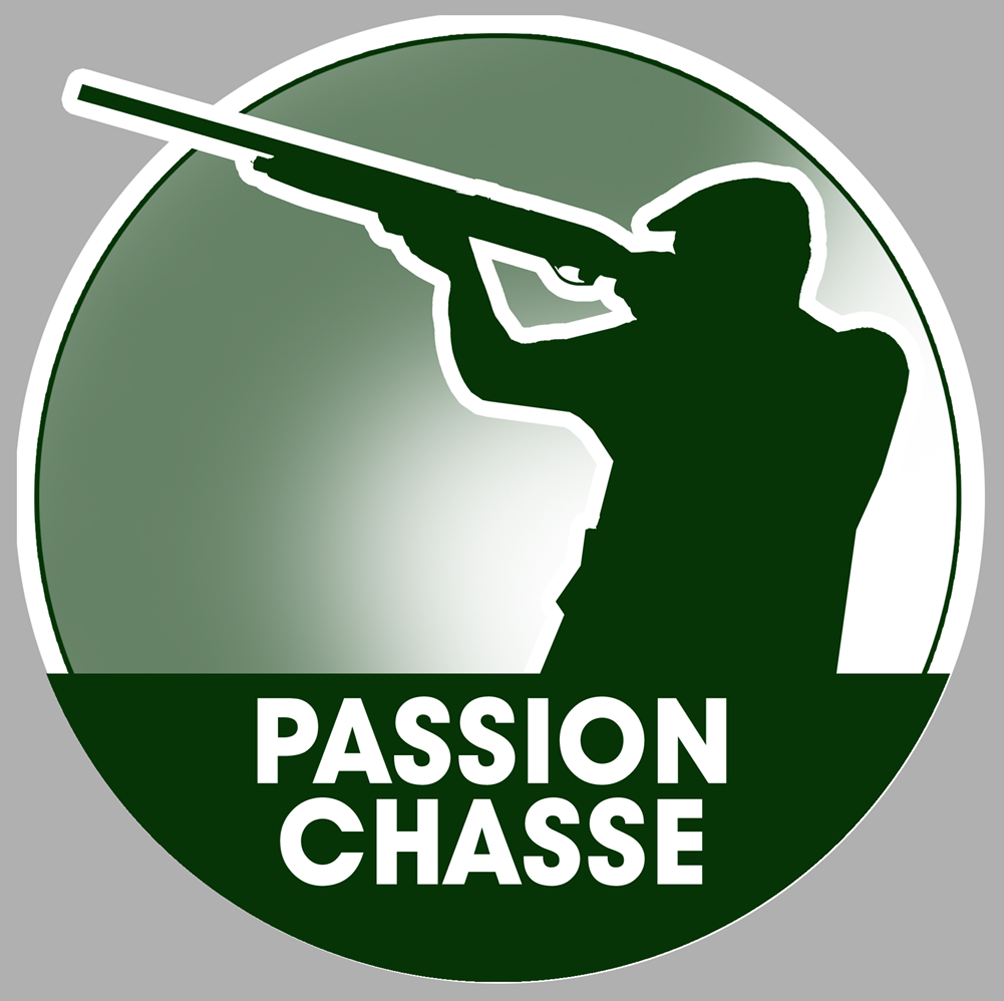 passion chasse - 20cm - Sticker/autocollant