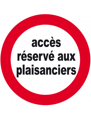 accès réservé aux plaisanciers - 5cm - Sticker/autocollant