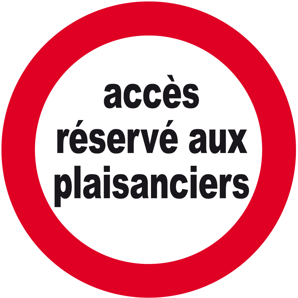 accès réservé aux plaisanciers - 5cm - Sticker/autocollant