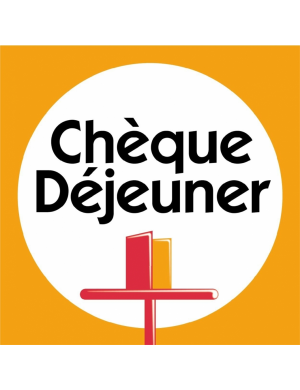 Chèque déjeuner accepté - 20x20cm - Sticker/autocollant