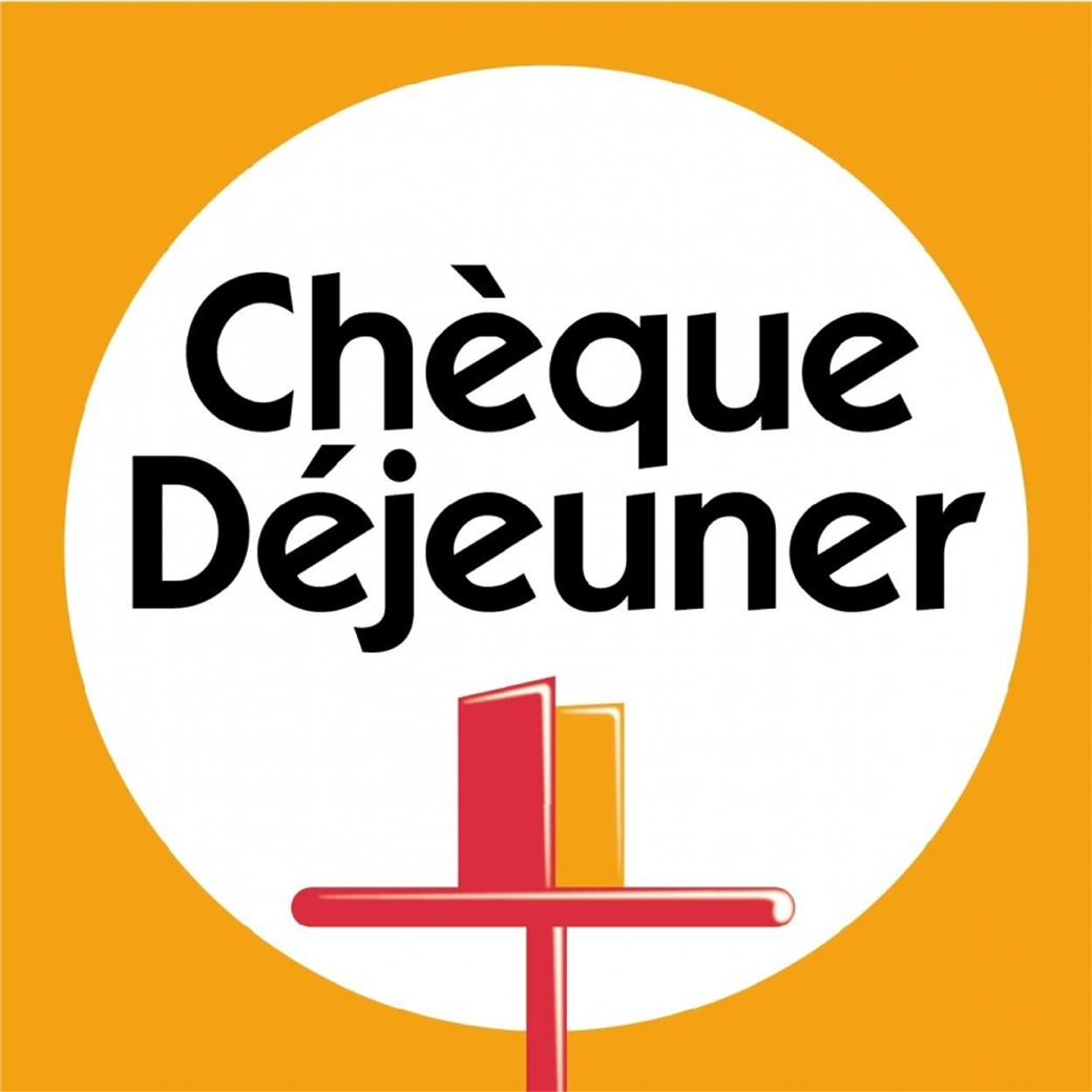 Chèque déjeuner accepté - 20x20cm - Sticker/autocollant