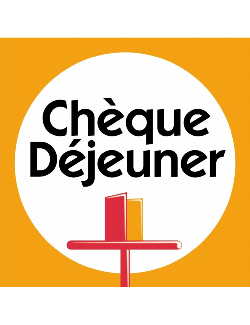 Chèque déjeuner accepté - 15x15cm - Sticker/autocollant