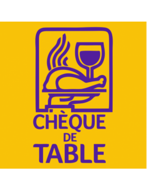 Chèque de table accepté - 15x15cm - Sticker/autocollant