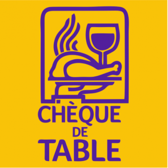 Chèque de table accepté - 15x15cm - Sticker/autocollant