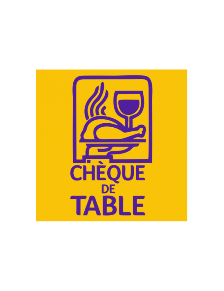 Chèque de table accepté - 10x10cm - Sticker/autocollant