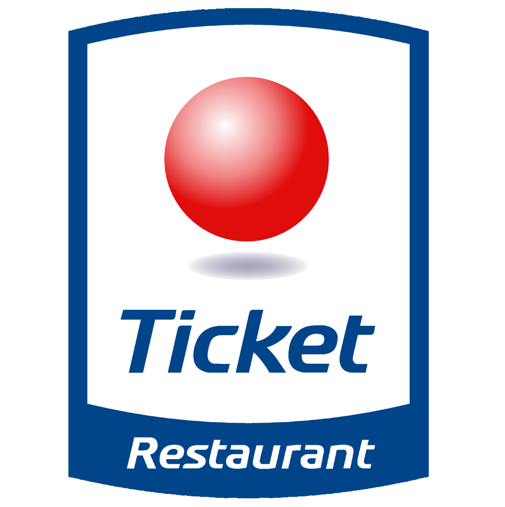 Ticket restaurant accepté - 20x20cm - Sticker/autocollant