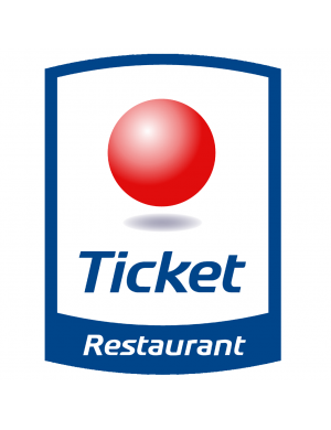 Ticket restaurant accepté - 15x15cm - Sticker/autocollant