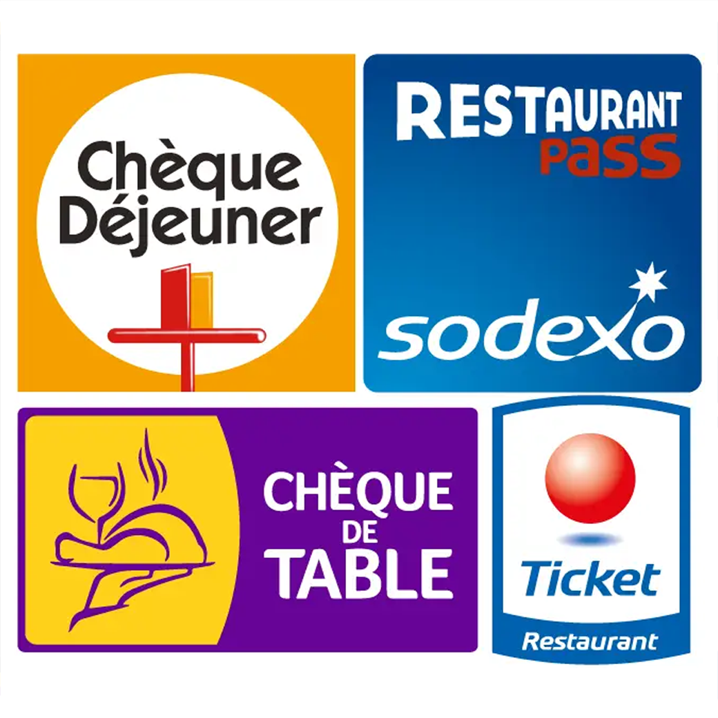 Multi Tickets restaurants acceptés - 20x20cm - Sticker/autocollant