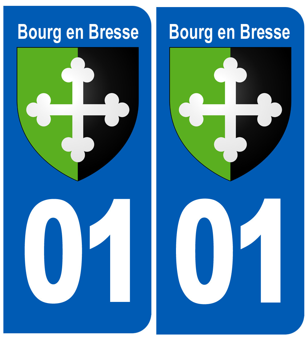 immatriculation Bourg en Bresse - Sticker/autocollant