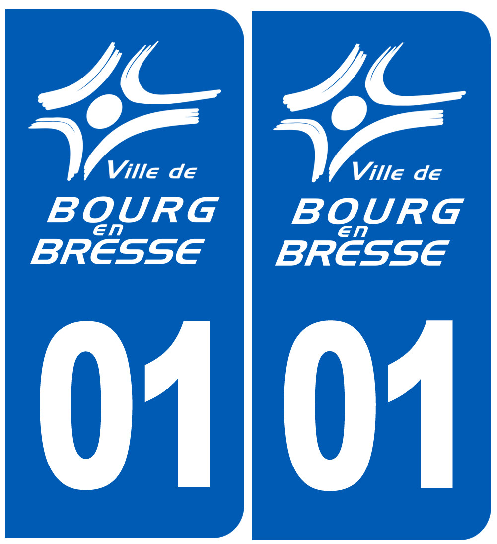 immatriculation 01 Bourg en Bresse - Sticker/autocollant