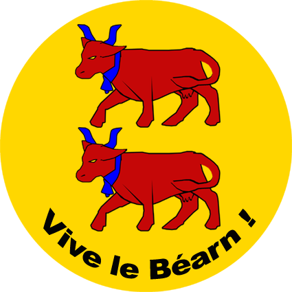 Vive le Béarn (20x20cm) - Sticker/autocollant