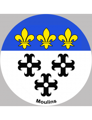 Moulins (20cm) - Sticker/autocollant