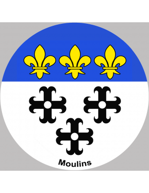 Moulins (15cm) - Sticker/autocollant