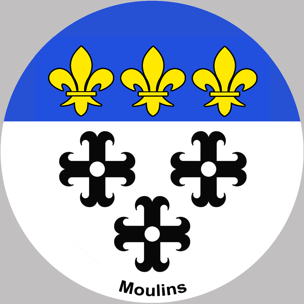 Moulins (15cm) - Sticker/autocollant