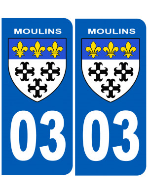 immatriculation Moulins - Sticker/autocollant