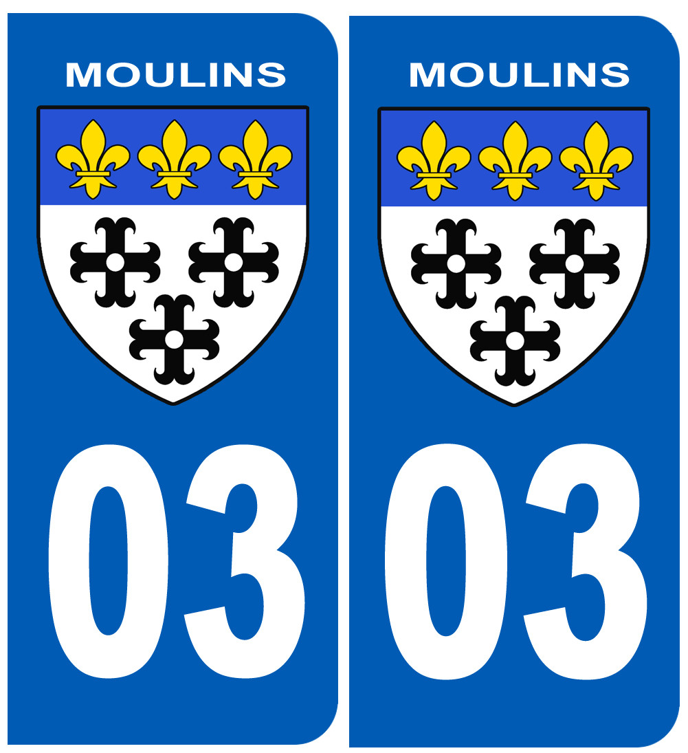 immatriculation Moulins - Sticker/autocollant