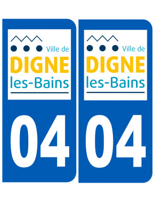 immatriculation 04 Digne-les-Bains - Sticker/autocollant