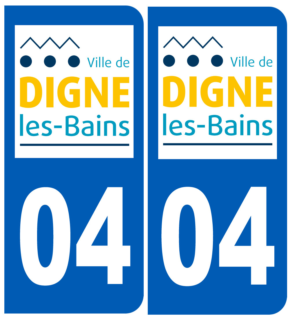 immatriculation 04 Digne-les-Bains - Sticker/autocollant