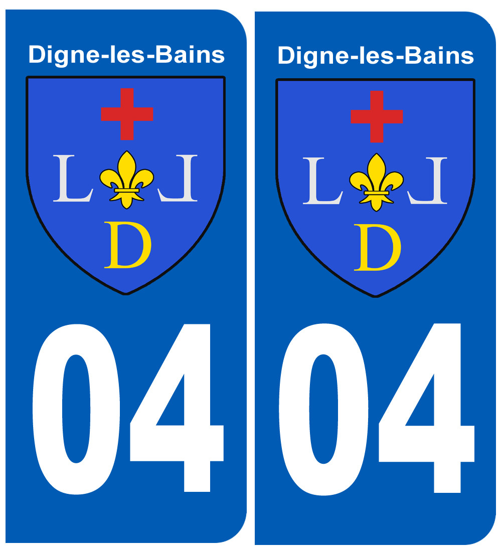 immatriculation Digne-les-Bains - Sticker/autocollant