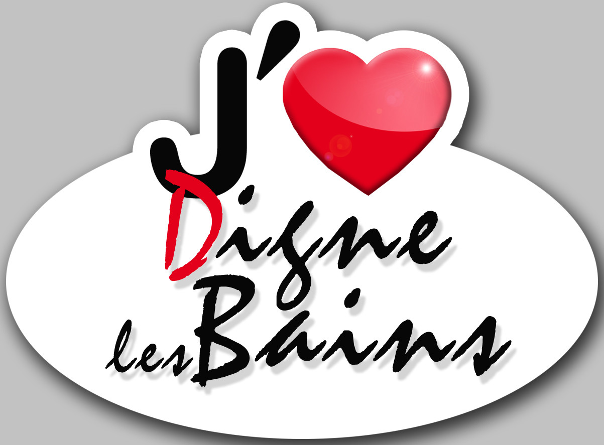 j'aime Digne-les-Bains (15x11cm) - Sticker/autocollant