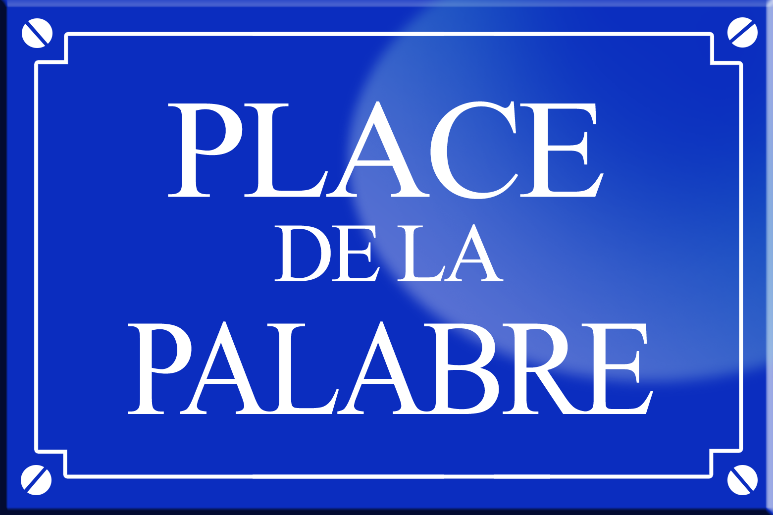 Place de la palabre - 20x13,2 cm - Sticker/autocollant