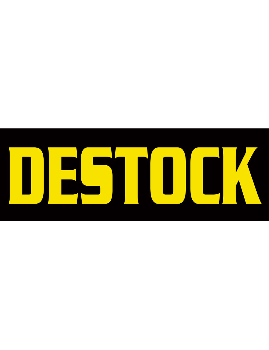 DESTOCK jaune - 29x10cm - Sticker/autocollant