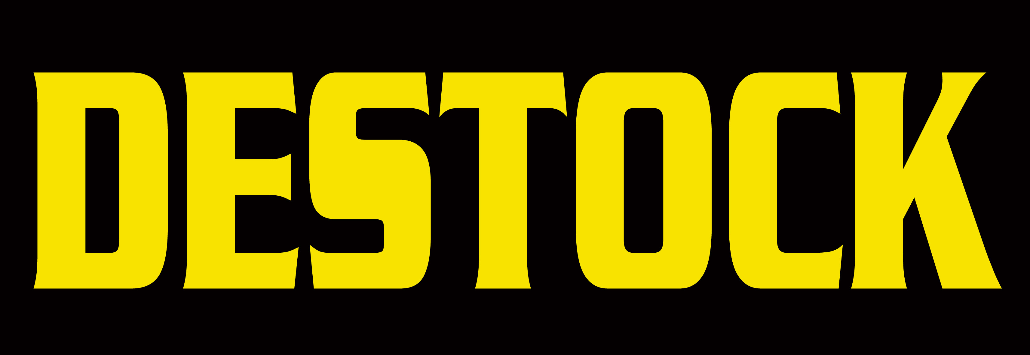 DESTOCK jaune - 29x10cm - Sticker/autocollant