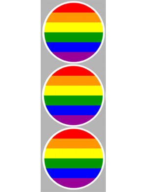 Drapeau LGBT (3 fois 9cm) - Sticker/autocollant