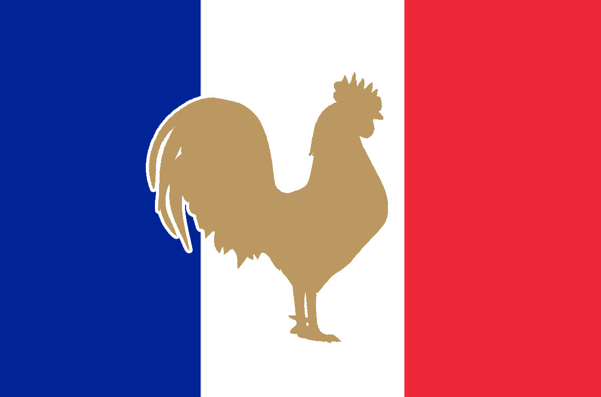 Coq Français - 5x3.3cm - Sticker/autocollant