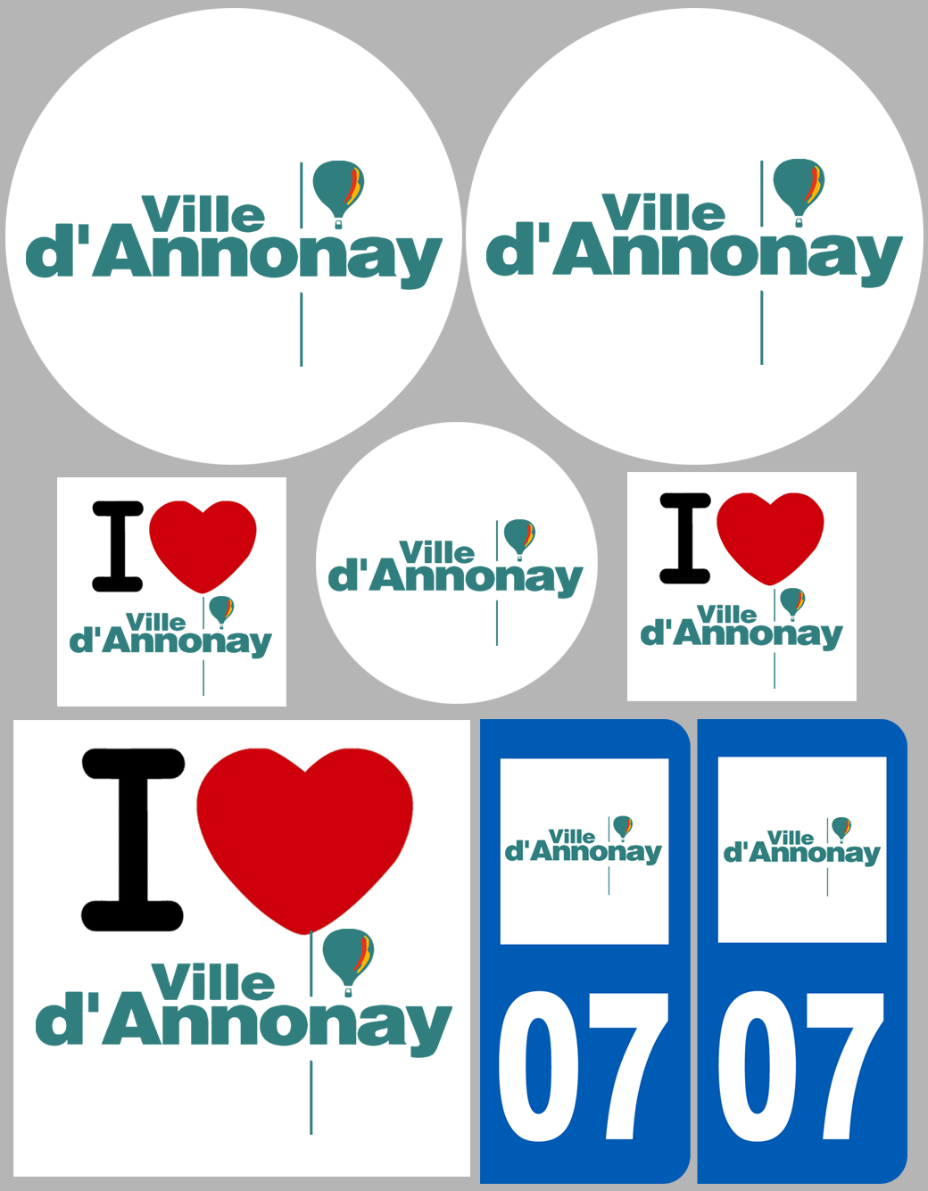 Annonay (8 autocollants variés) - Sticker/autocollant