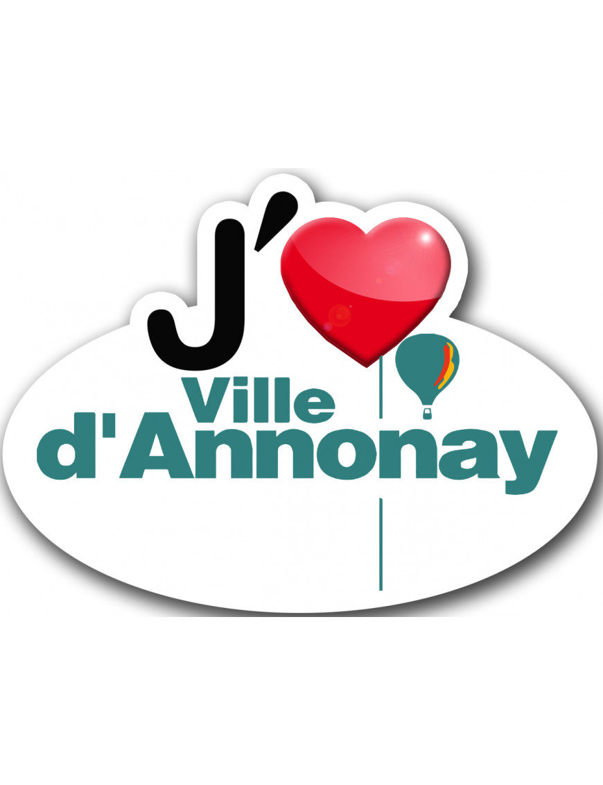 j'aime Annonay (15x11cm) - Sticker/autocollant